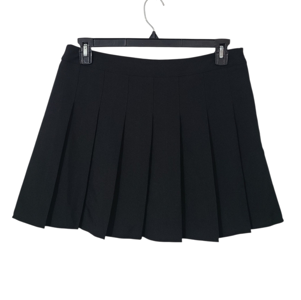 Black Pleated Mini Skort